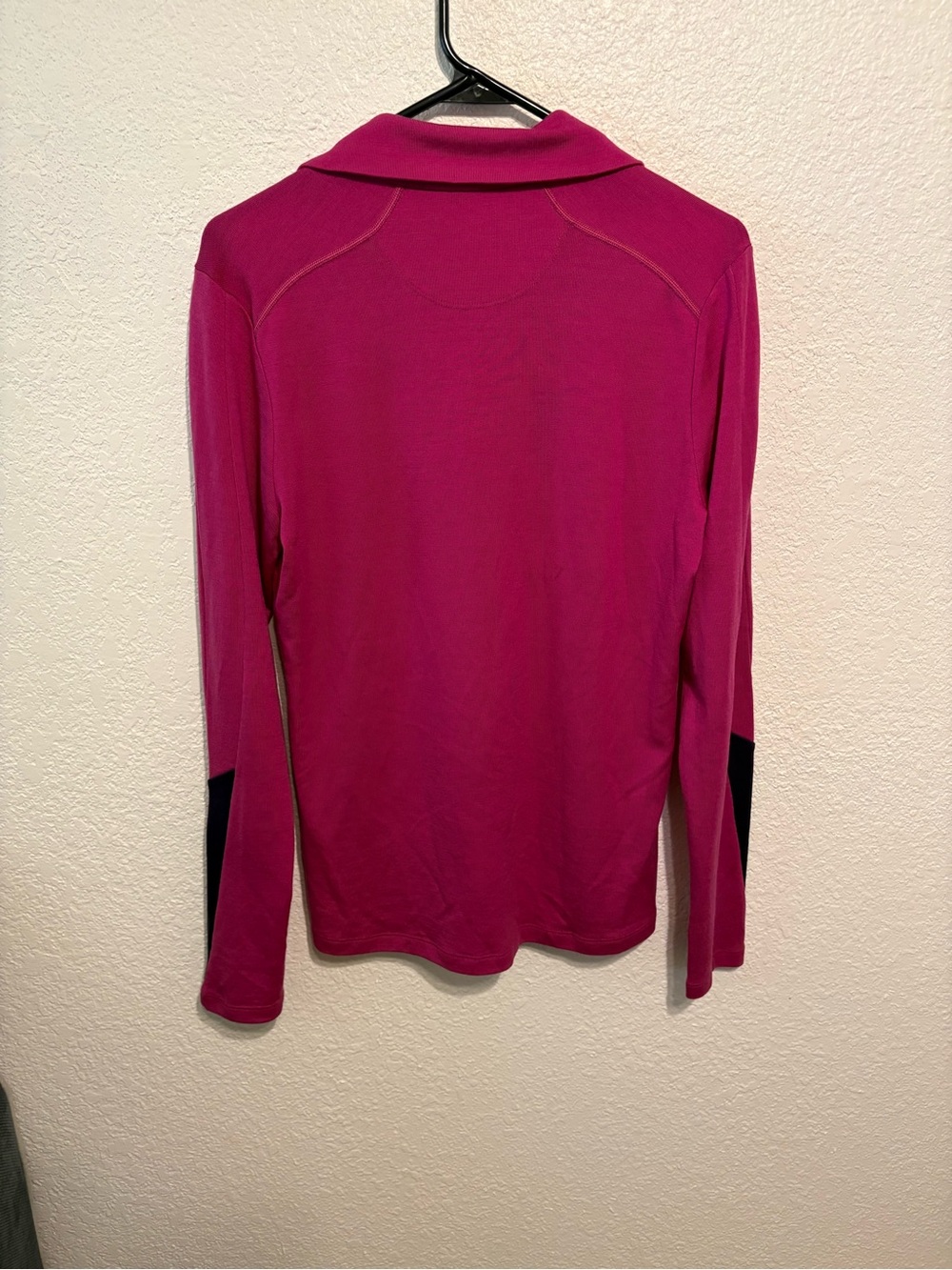 Icebreaker Merino Wool 260 Women’s 1/4 Zip Sweater in Vibrant Fuchsia Size L - Picture 3 of 8